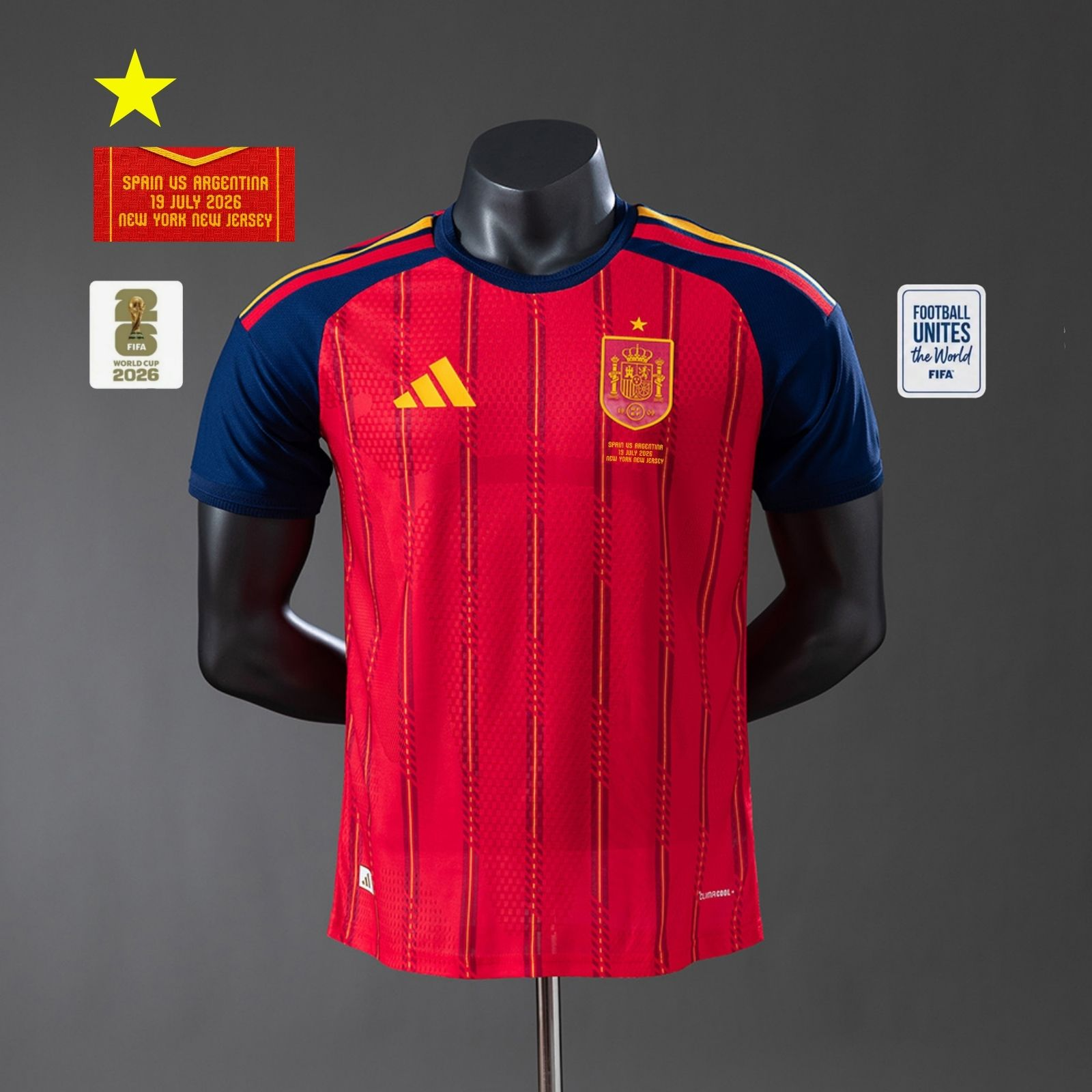 Camisa Espanha 2026 Home Final Copa — Jogador