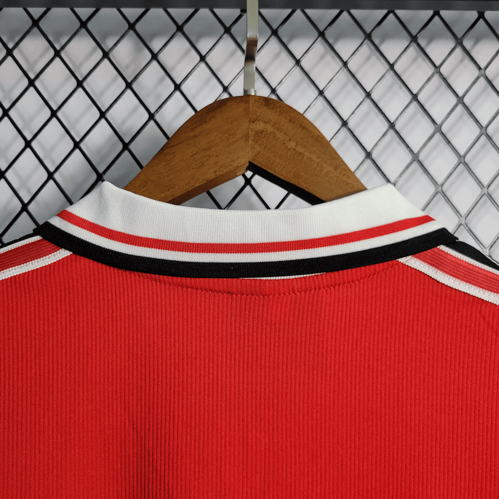 Camisa Manchester United Manga Longa Retrô 98/99 Home — Torcedor