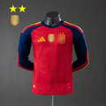Camisa Espanha Manga Longa 2026 Home Campeã do Mundo — Jogador