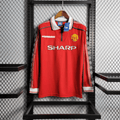 Camisa Manchester United Manga Longa Retrô 98/99 Home — Torcedor