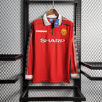 Camisa Manchester United Manga Longa Retrô 98/99 Home — Torcedor