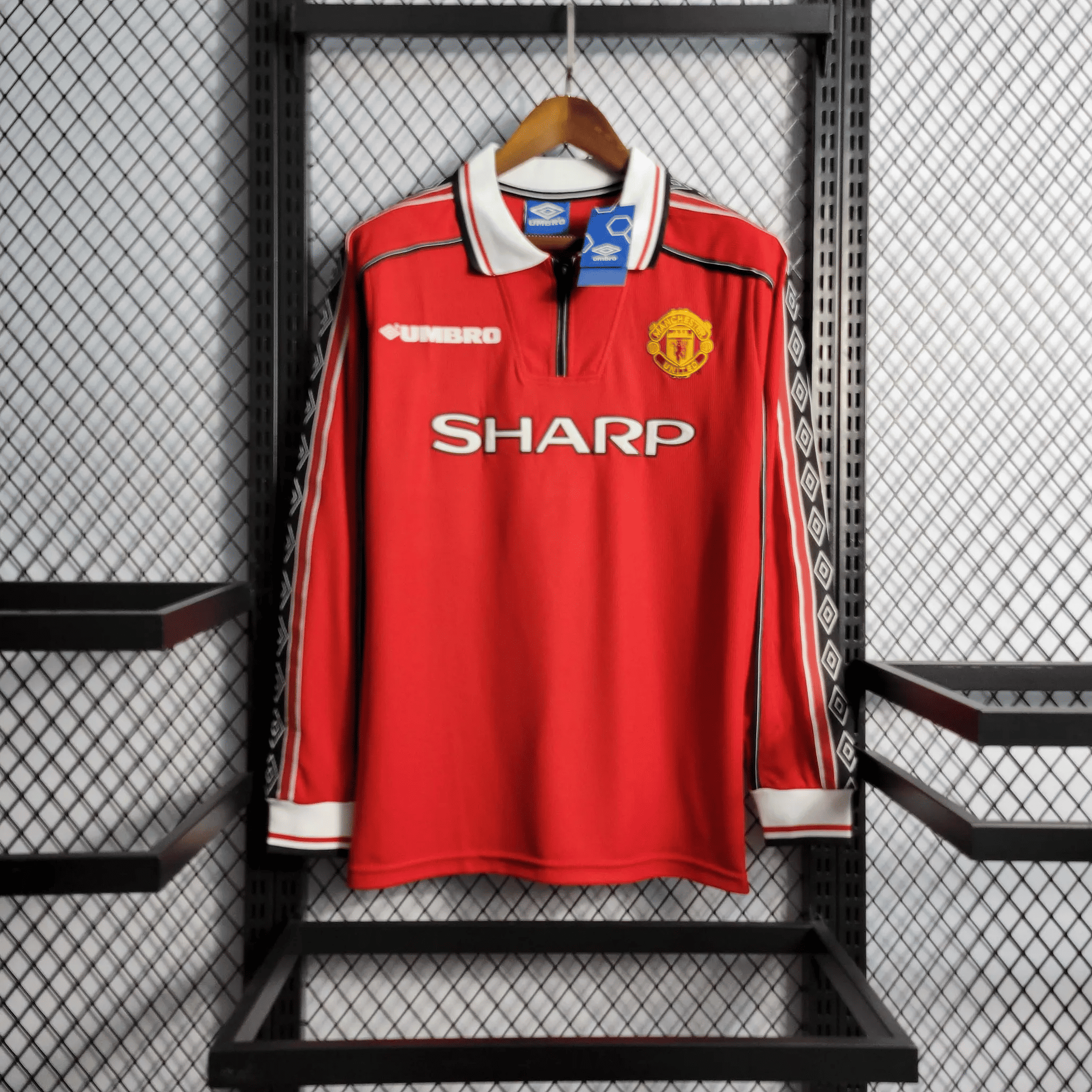 Camisa Manchester United Manga Longa Retrô 98/99 Home — Torcedor