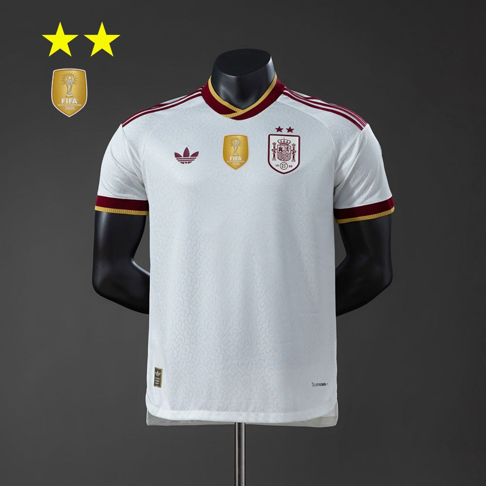 Camisa Espanha 2026 Away Campeã do Mundo — Jogador