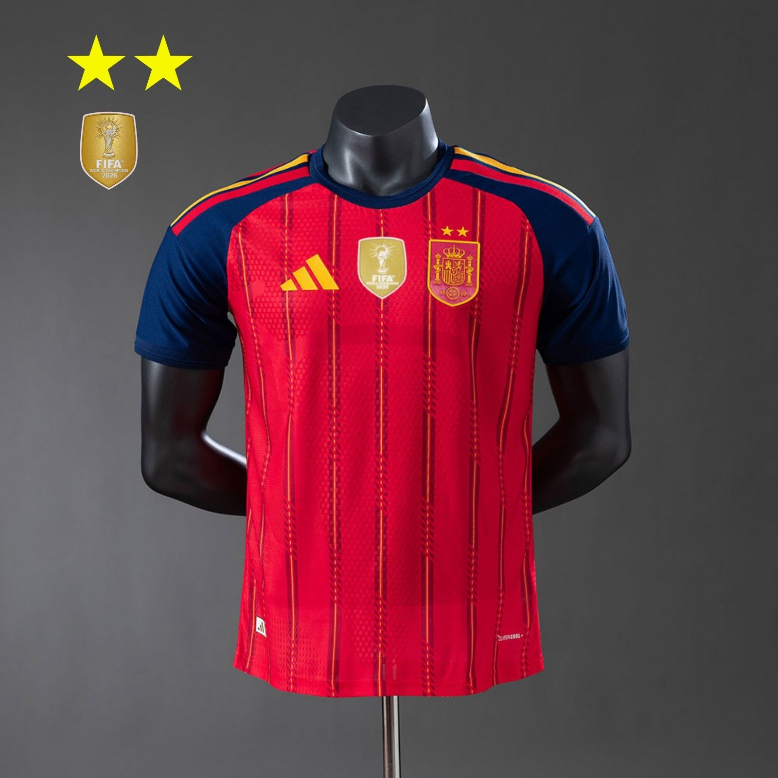 Camisa Espanha 2026 Home Campeã do Mundo — Jogador