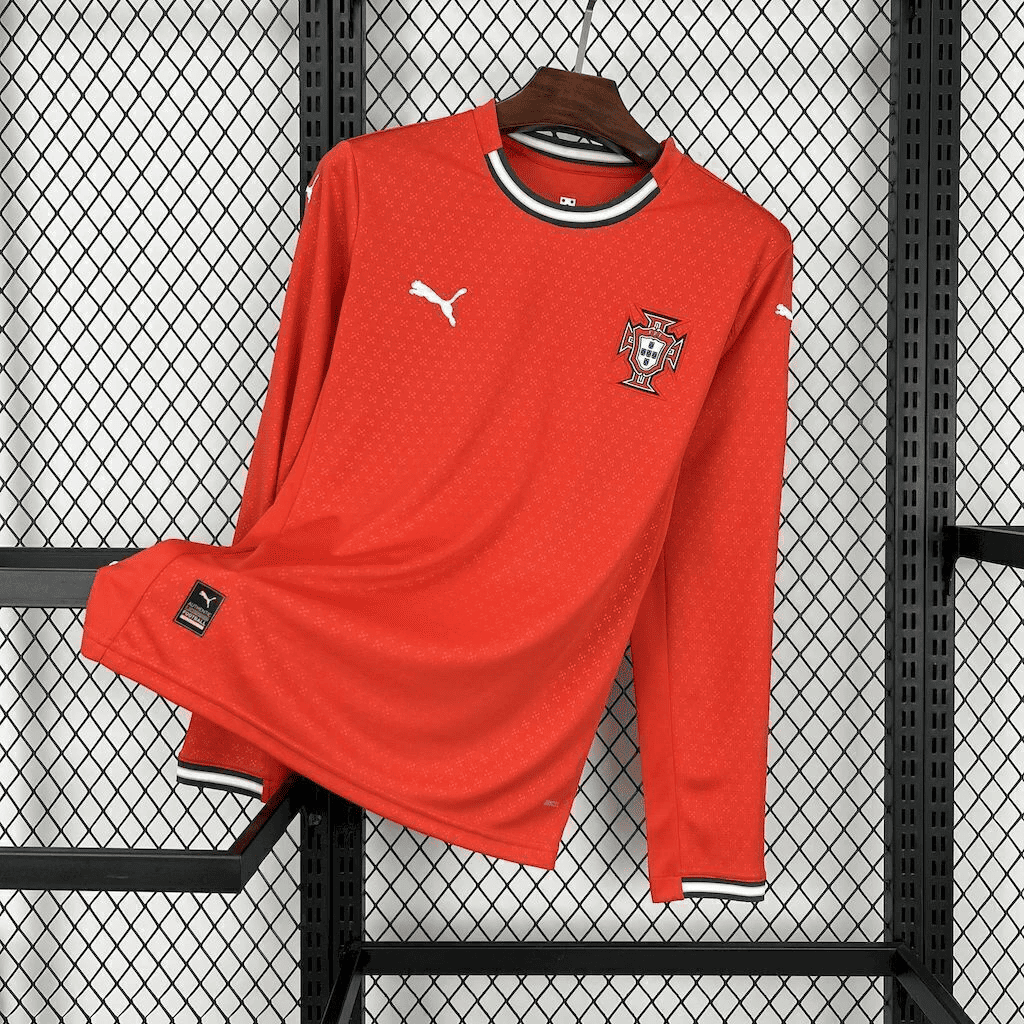 Camisa Portugal Manga Longa 2025 Home — Torcedor