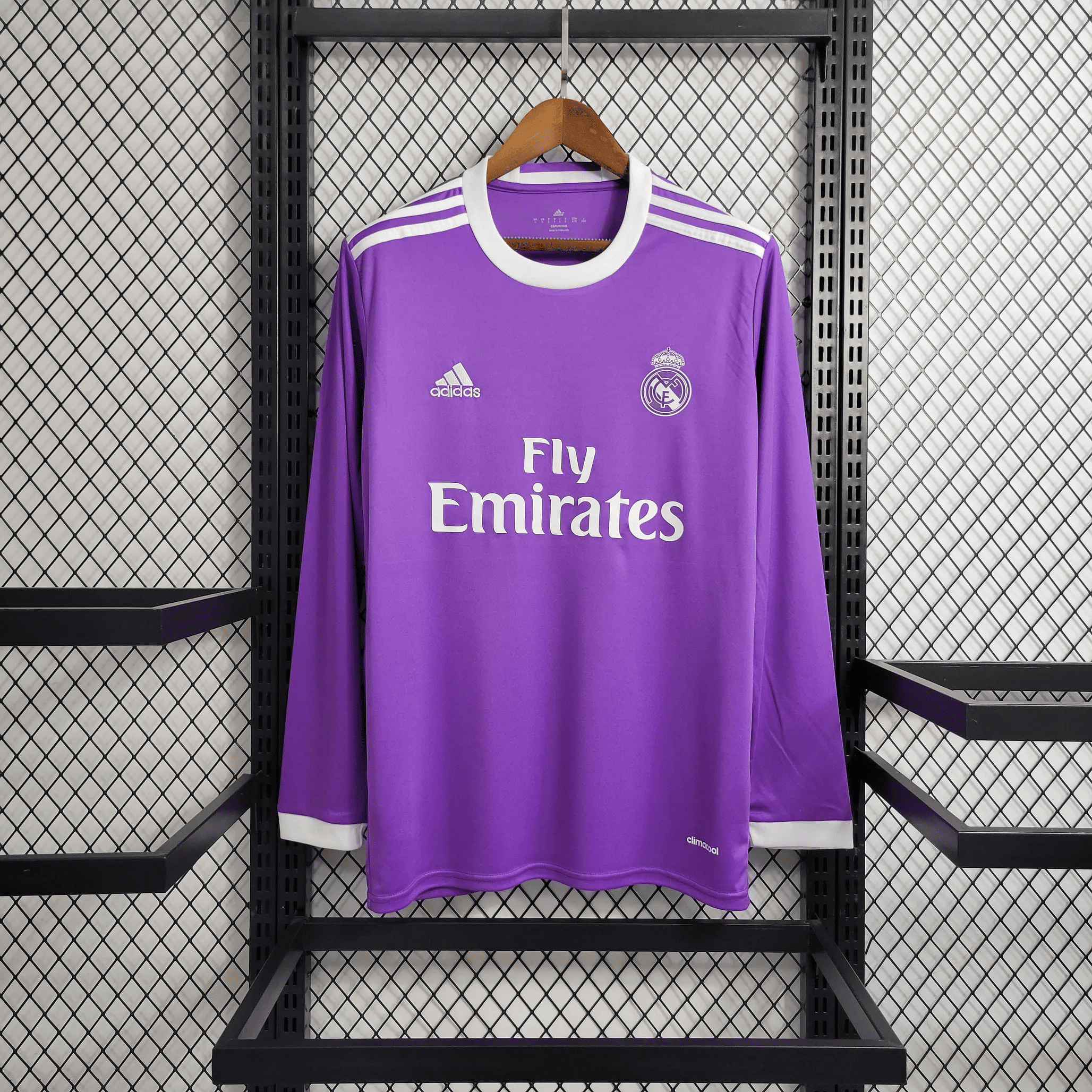 Camisa Real Madrid Manga Longa Retrô 16/17 Home — Torcedor