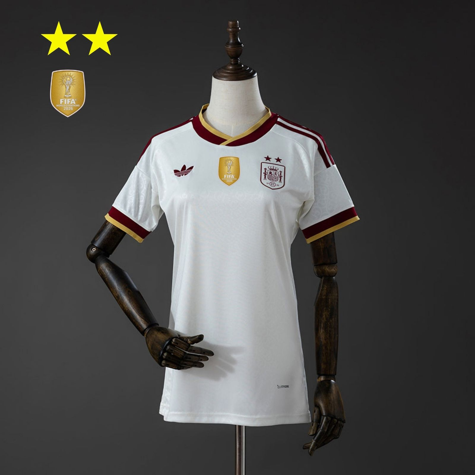 Camisa Feminina Espanha 2026 Away Campeã do Mundo — Torcedor