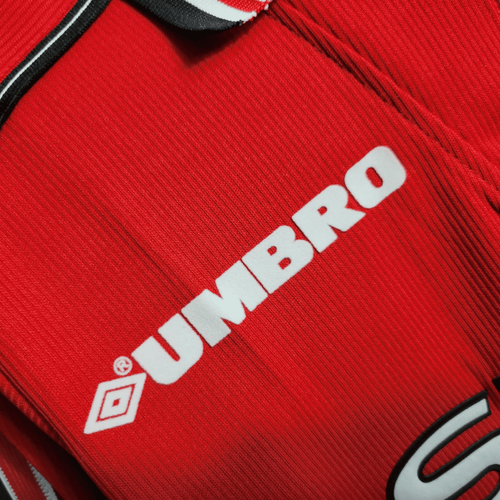 Camisa Manchester United Manga Longa Retrô 98/99 Home — Torcedor