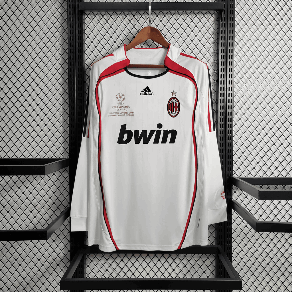 Camisa Milan Manga Longa Retrô 06/07 Away — Torcedor